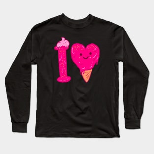 Cute Love Ice Cream Kawaii Long Sleeve T-Shirt